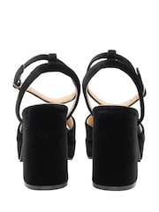 Ravel Black Velvet Heeled Sandals - Image 3 of 4