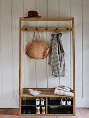 Dark Bronx Oak Effect Hallway Stand - Image 1 of 5