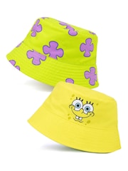 Vanilla Underground Yellow Spongebob Licensing Reversible Bucket Kids Hat - Image 1 of 5