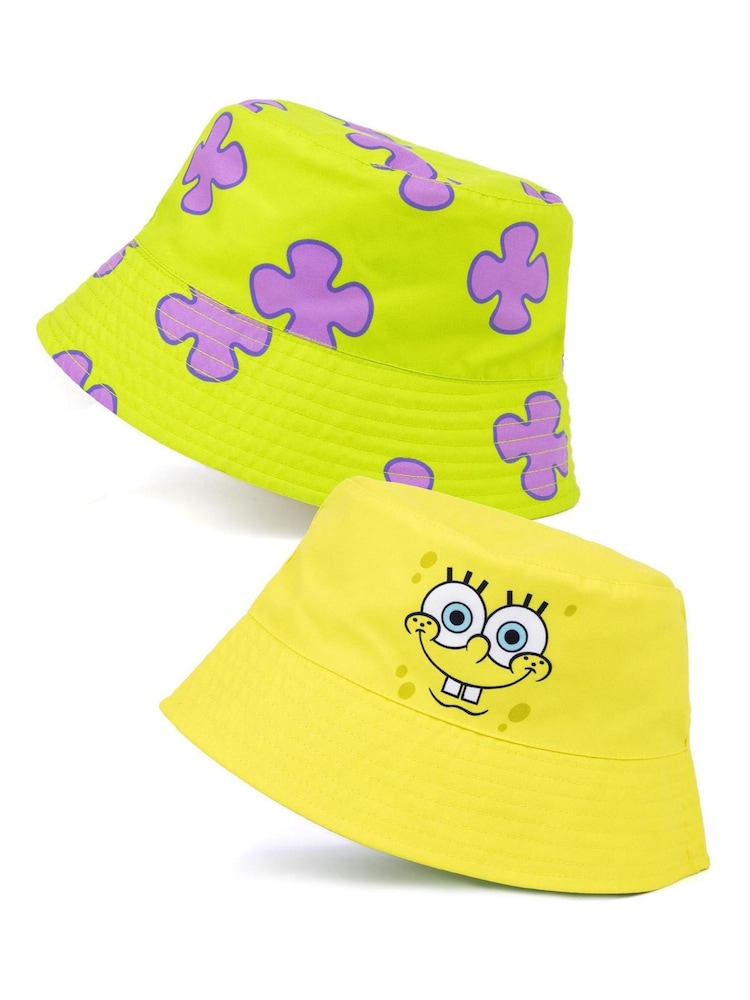 Vanilla Underground Yellow Spongebob Licensing Reversible Bucket Kids Hat - Image 1 of 5