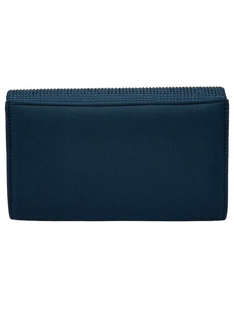 Ravel Blue Clutch Bag with Chain - Image 2 of 4 Ravel Blue Clutch Bag with Chain - Image 2 of 4