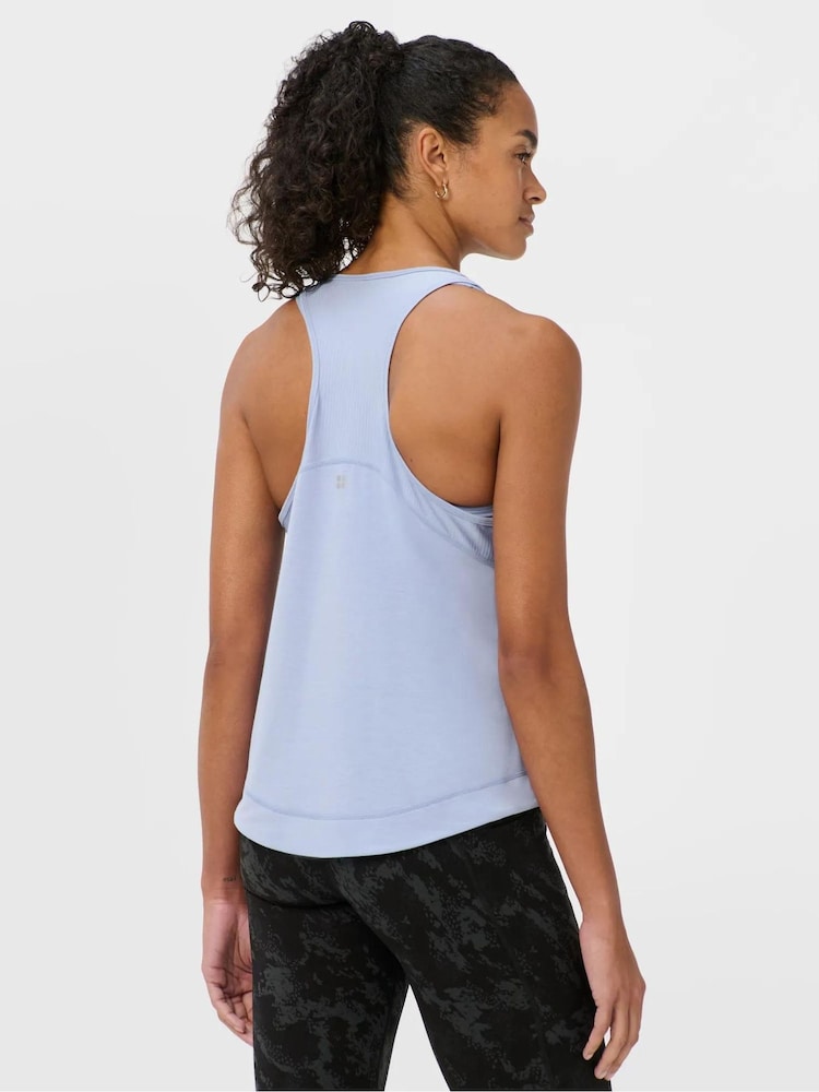 Sweaty Betty Blue Breathe Easy Mesh Run Vest Top - Image 2 of 5