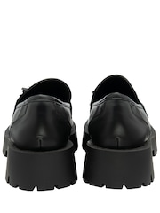 Ravel Black Cleated Sole Loafers - Image 3 of 4