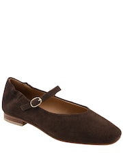 Ravel Brown Flat Mary-Jane Shoes - Image 1 of 4