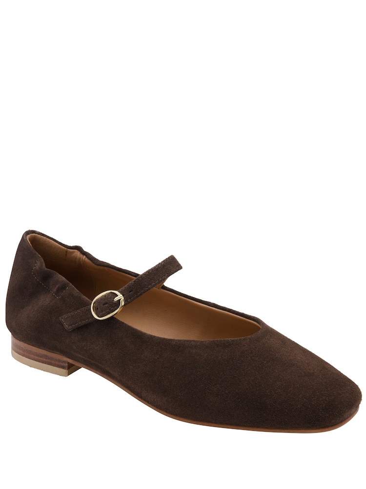 Ravel Brown Flat Mary-Jane Shoes - Image 1 of 4
