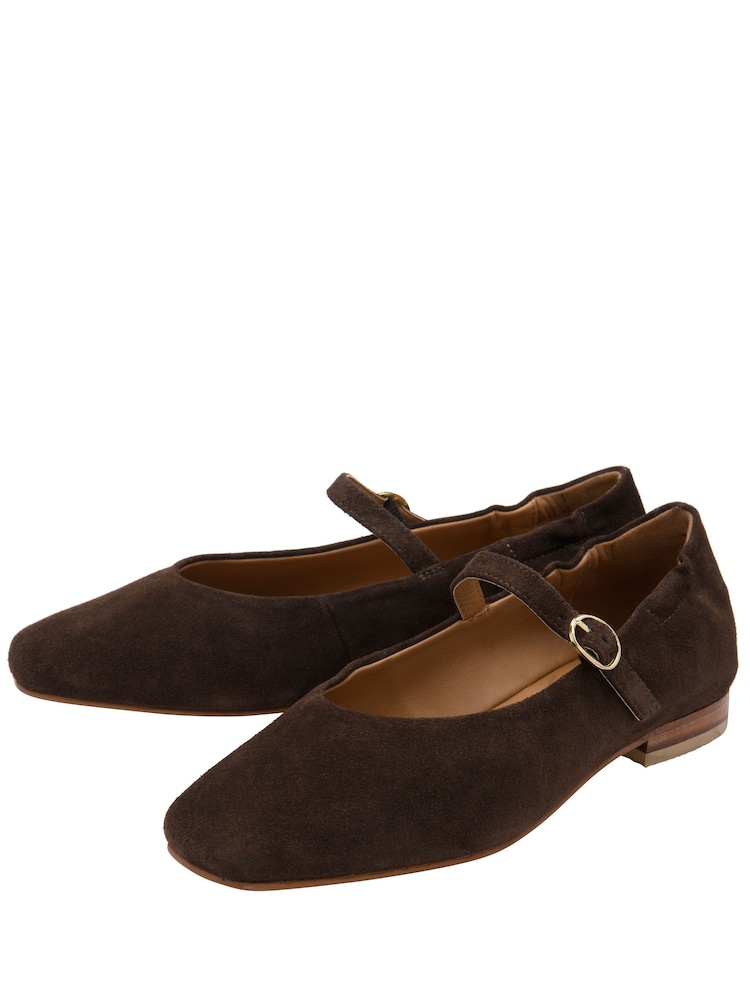 Ravel Brown Flat Mary-Jane Shoes - Image 2 of 4