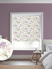 Laura Ashley Grape 100% Cotton Gosford Made to Measure Roman Blind - Image 1 of 6