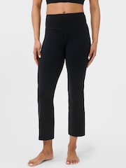 Sweaty Betty Black Ultimate Studio Crop Flare Trousers - Image 1 of 7