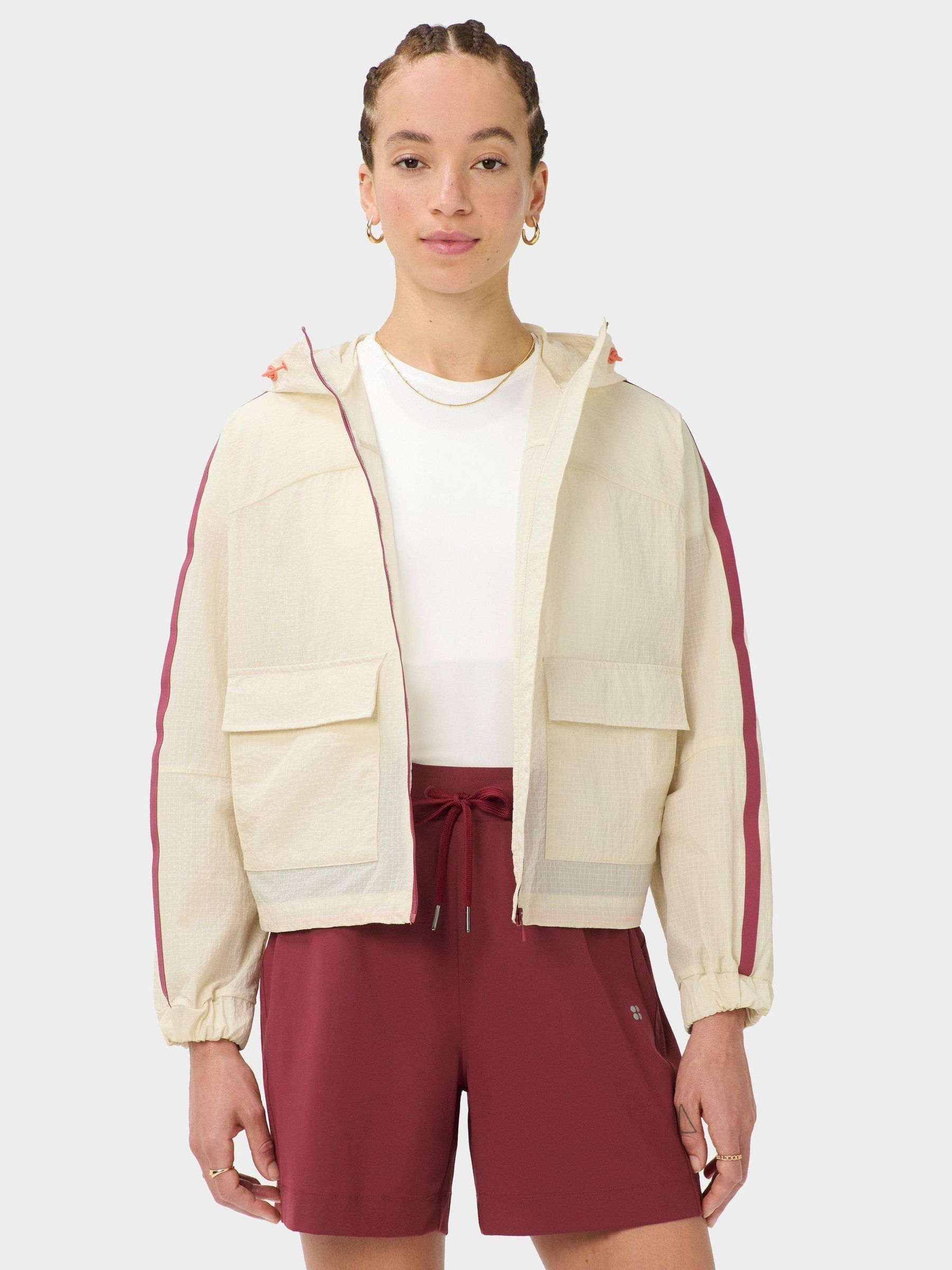 Buy Sweaty Betty Cream Ripstop Patch Pocket Lightweight Jacket
