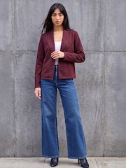 Roman Red Petite Faux Suede Jacket - Image 2 of 4