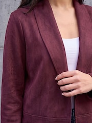 Roman Red Petite Faux Suede Jacket - Image 4 of 4