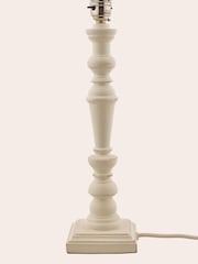 Laura Ashley White Tate Wood Painted Candlestick Table Lamp Base - Image 5 of 6