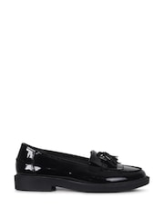 Linzi Black Kamille Patent Loafers With Tassel Detail - Image 2 of 4