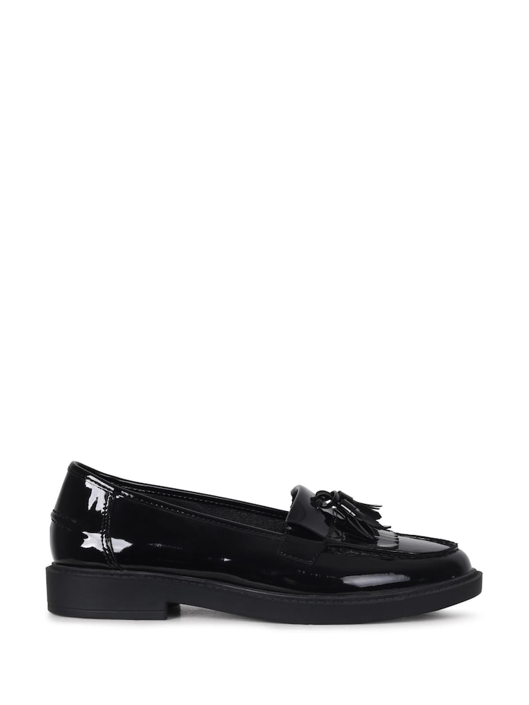Linzi Black Kamille Patent Loafers With Tassel Detail - Image 2 of 4