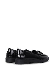 Linzi Black Kamille Patent Loafers With Tassel Detail - Image 4 of 4