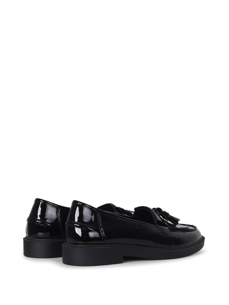 Linzi Black Kamille Patent Loafers With Tassel Detail - Image 4 of 4