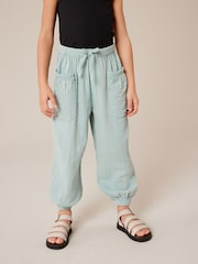 Teal Blue Textured Pull-On Trousers (3-16yrs) - Image 1 of 7