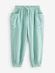 Teal Blue Textured Pull-On Trousers (3-16yrs) - Image 5 of 7
