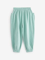 Teal Blue Textured Pull-On Trousers (3-16yrs) - Image 6 of 7