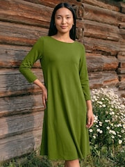 Roman Green A-Line Pocket Detail Swing Dress - Image 2 of 4