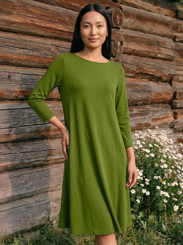 Roman Green A-Line Pocket Detail Swing Dress - Image 2 of 4 Roman Green A-Line Pocket Detail Swing Dress - Image 2 of 4