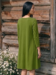Roman Green A-Line Pocket Detail Swing Dress - Image 3 of 4