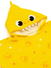 Vanilla Underground Yellow Baby Shark Character 100% Cotton Towel Poncho - Image 2 of 5
