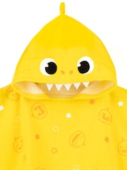 Vanilla Underground Yellow Baby Shark Character 100% Cotton Towel Poncho - Image 3 of 5