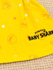 Vanilla Underground Yellow Baby Shark Character 100% Cotton Towel Poncho - Image 5 of 5