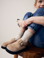 Neutral Brown Touch Fastening Chunky Clogs - Image 1 of 11
