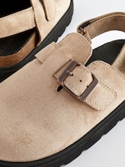 Neutral Brown Touch Fastening Chunky Clogs - Image 11 of 11