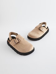 Neutral Brown Touch Fastening Chunky Clogs - Image 4 of 11