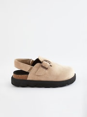 Neutral Brown Touch Fastening Chunky Clogs - Image 5 of 11