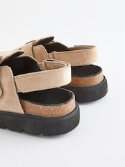 Neutral Brown Touch Fastening Chunky Clogs - Image 6 of 11