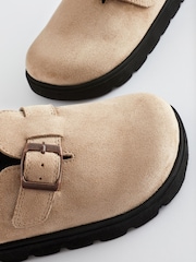 Neutral Brown Touch Fastening Chunky Clogs - Image 8 of 11