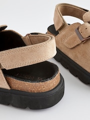 Neutral Brown Touch Fastening Chunky Clogs - Image 9 of 11