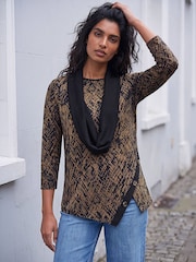 Roman Brown Print Scarf Tunic - Image 1 of 4