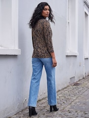 Roman Brown Print Scarf Tunic - Image 3 of 4