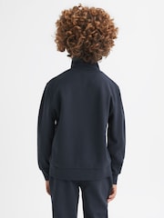 Reiss Selin Slim Fit Half-Zip Funnel Neck Velour Sweatshirt - Imagen 5 de 5