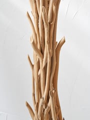 Pacific Natural Derna Driftwood Floor Lamp With Jute Shade - Image 3 of 6