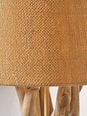 Pacific Natural Derna Driftwood Floor Lamp With Jute Shade - Image 5 of 6