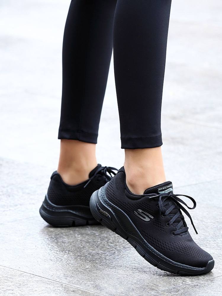 Skechers Black Standard Fit Arch Fit Womens Trainers - Image 1 of 6