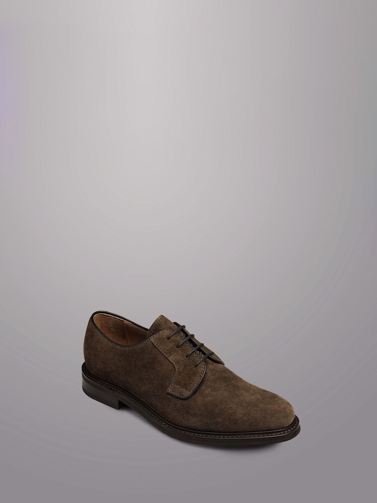 Charles Tyrwhitt Brown Suede Derby Rubber Sole Shoes - Image 2 of 4