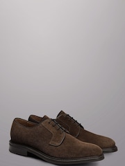 Charles Tyrwhitt Brown Suede Derby Rubber Sole Shoes - Image 3 of 4