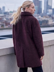 Roman Red Petite Faux Sheepskin Coat - Image 2 of 4