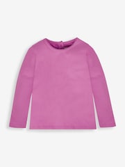 JoJo Maman Bébé Fuchsia Pink 3-Pack Pretty Round Neck Tops - Image 3 of 9