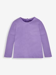JoJo Maman Bébé Fuchsia Pink 3-Pack Pretty Round Neck Tops - Image 4 of 9