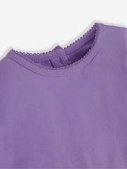 JoJo Maman Bébé Fuchsia Pink 3-Pack Pretty Round Neck Tops - Image 7 of 9
