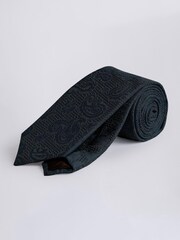 MOSS Blue Paisley Grenadine Silk Tie - Image 1 of 1