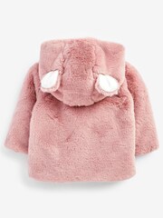 Pink Hooded Ears Cosy Button-Up Baby Jacket (0mths-2yrs) - Image 4 of 6